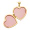 14K Gold Plain Heart Locket Photo Pendant Jewelry 22.9mm x 18.1mm